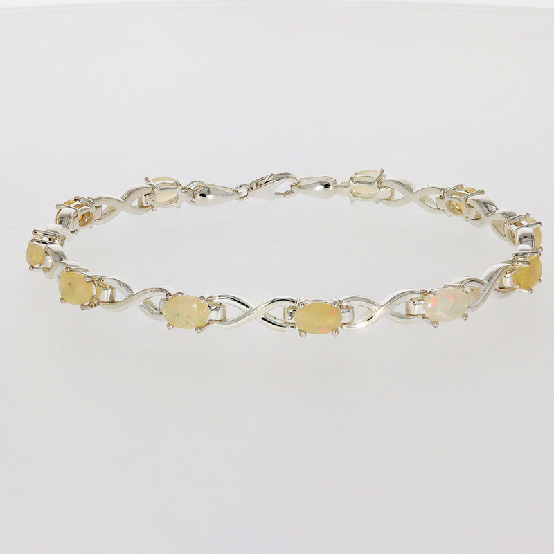 6*4 MM Oval - Ethiopian Opal Faceted Bracelets - CZB14EOF