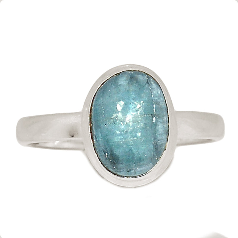 Aqua Kyanite Cabochon Ring - AKCR351