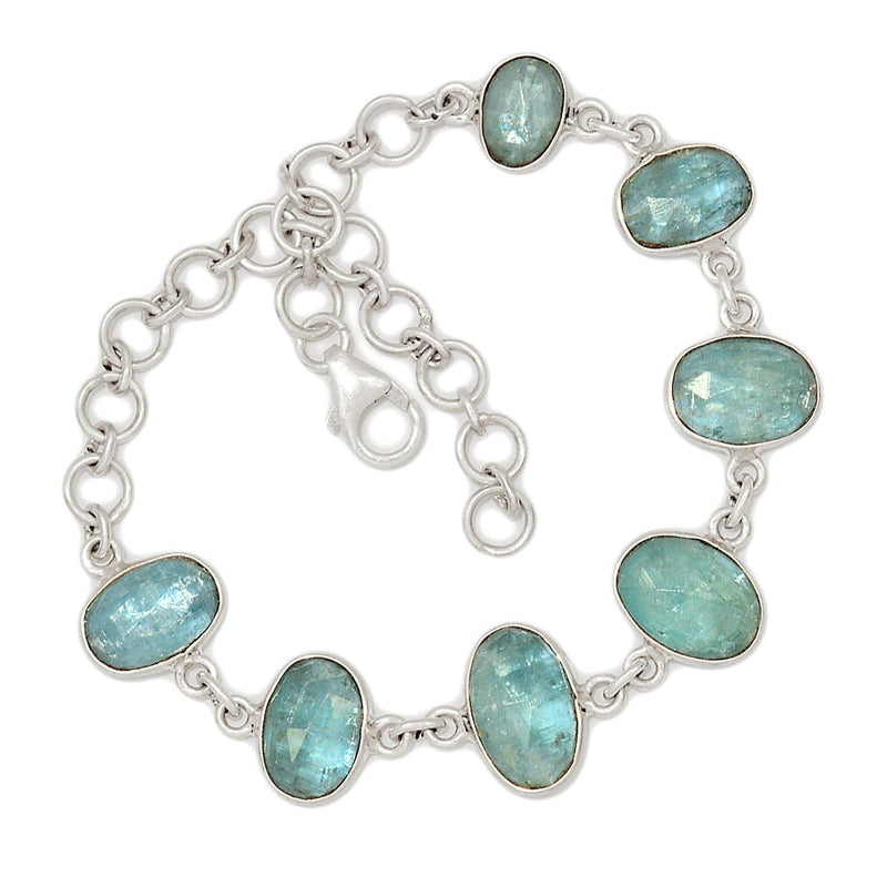 8.4" Aqua Kyanite Faceted Bracelets - AKFB24