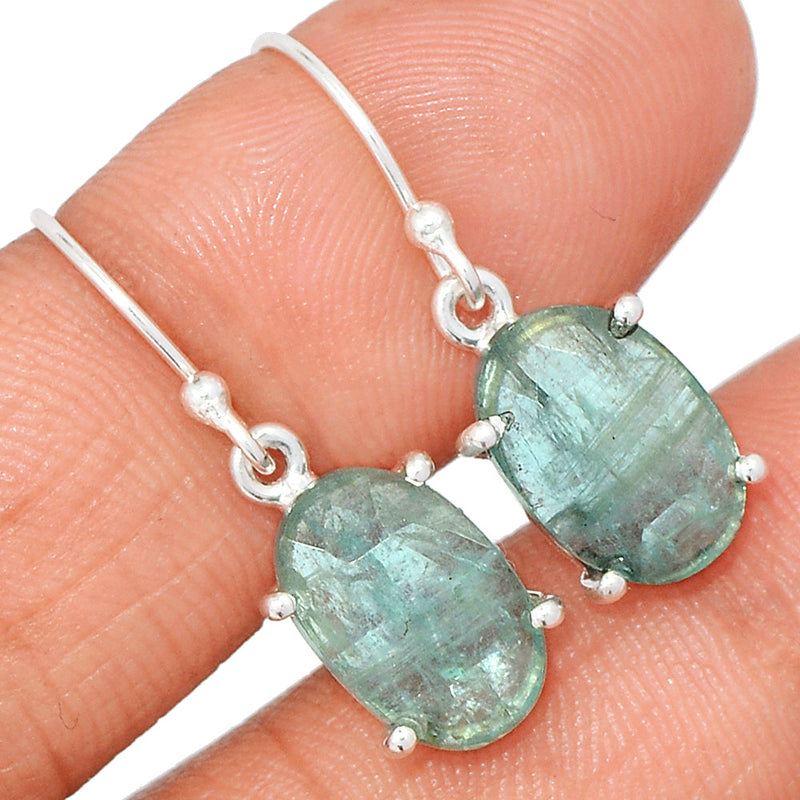 1.1" Claw - Aqua Kyanite Faceted Earrings - AKFE17