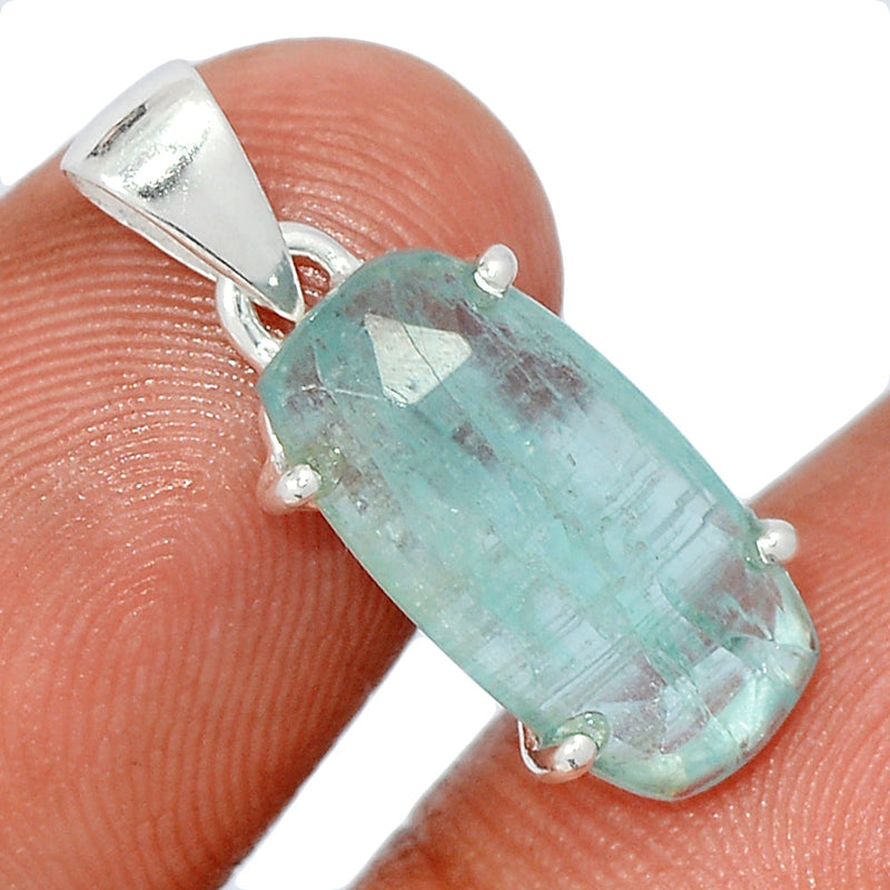 1" Claw - Aqua Kyanite Faceted Pendants - AKFP232