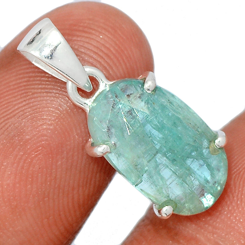 1" Claw - Aqua Kyanite Faceted Pendants - AKFP256