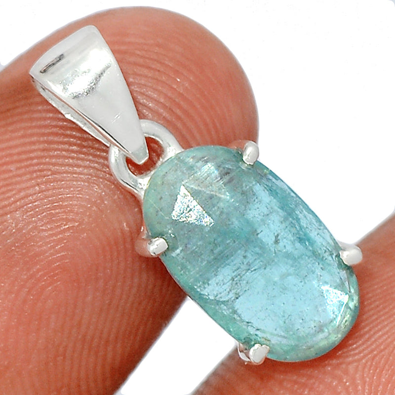 0.8" Claw - Aqua Kyanite Faceted Pendants - AKFP268