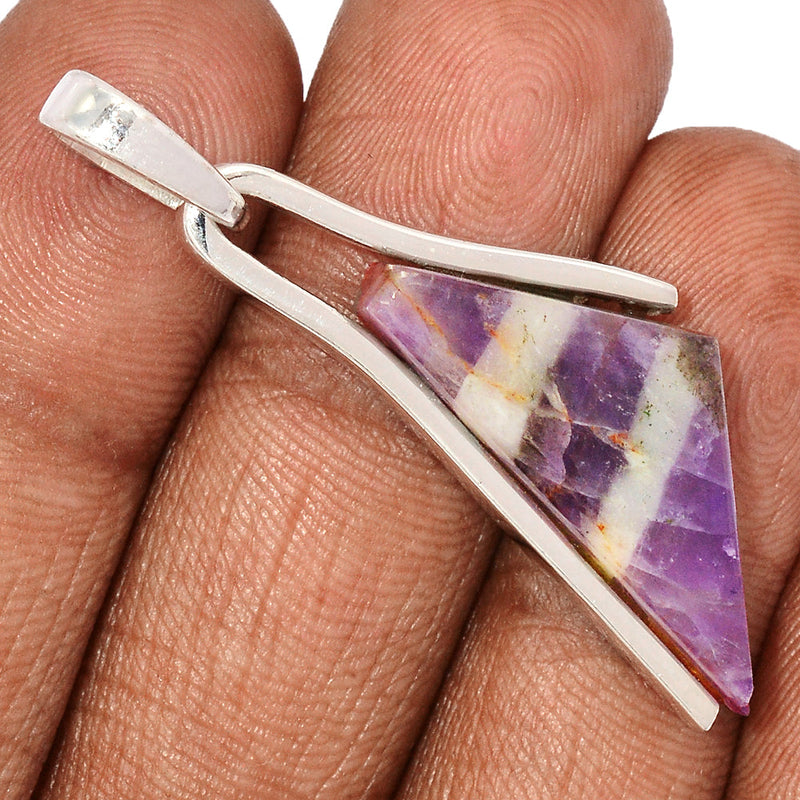 1.8" Amethyst Lace Agate Pendants - ALAP1207