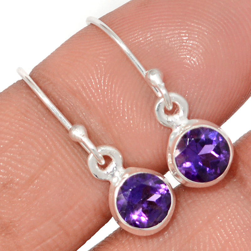 1" Amethyst Faceted Earrings - AMFE1692