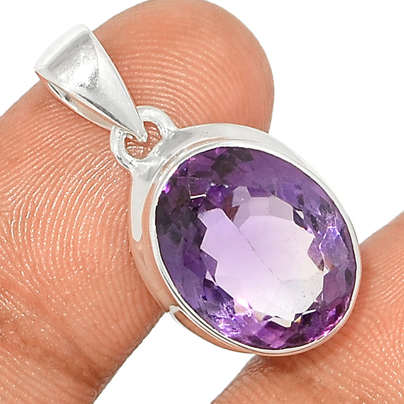 1.1" Amethyst Faceted Pendants - AMFP1883