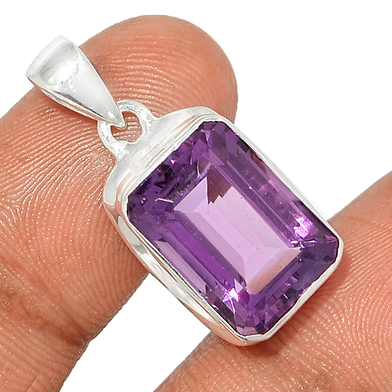 1.1" Amethyst Faceted Pendants - AMFP1886