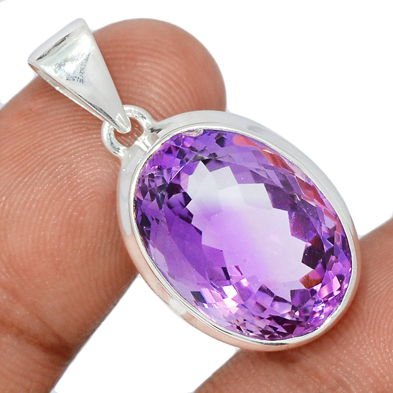 1.2" Amethyst Faceted Pendants - AMFP1993