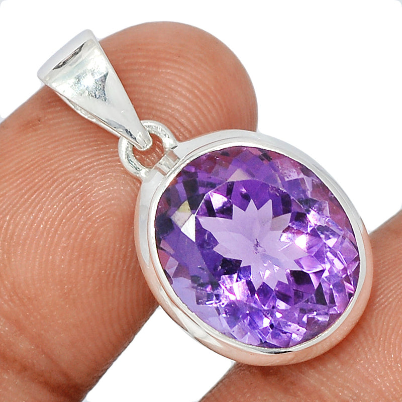 1.1" Amethyst Faceted Pendants - AMFP1994