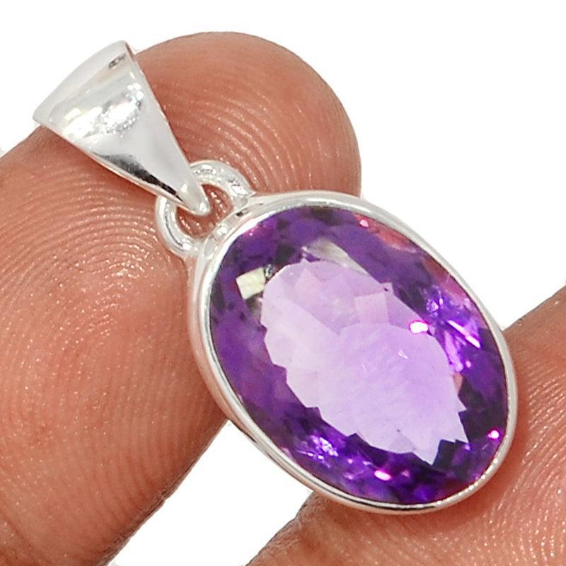 1.1" Amethyst Faceted Pendants - AMFP2003