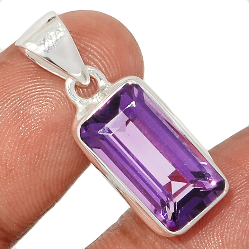 1.1" Amethyst Faceted Pendants - AMFP2010