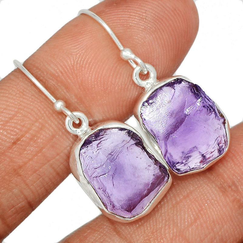 1.3" Amethyst Rough Earrings - AMRE302