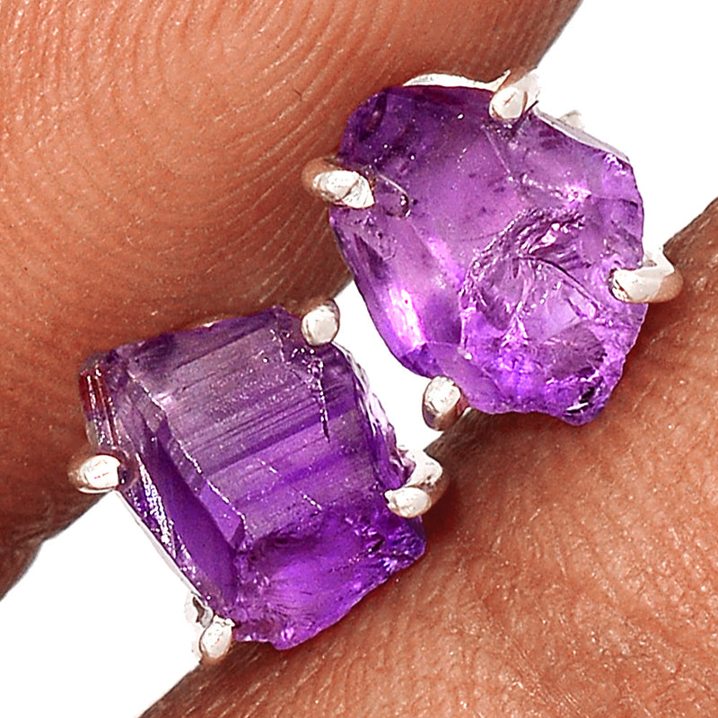 Claw - Amethyst Rough Studs - AMRS390