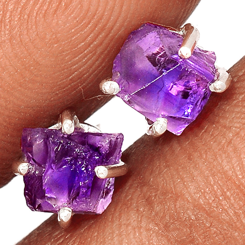 Claw - Amethyst Rough Studs - AMRS393