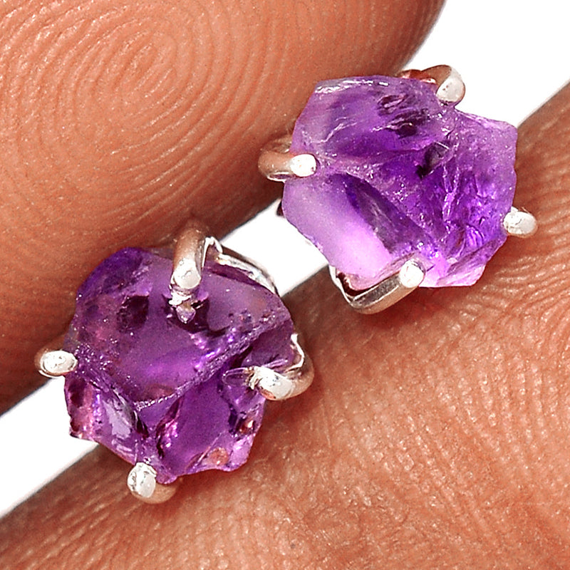 Claw - Amethyst Rough Studs - AMRS394