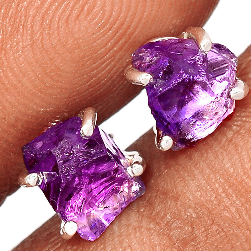 Claw - Amethyst Rough Studs - AMRS408