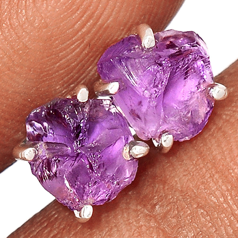 Claw - Amethyst Rough Studs - AMRS413