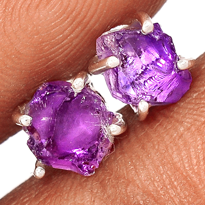 Claw - Amethyst Rough Studs - AMRS417