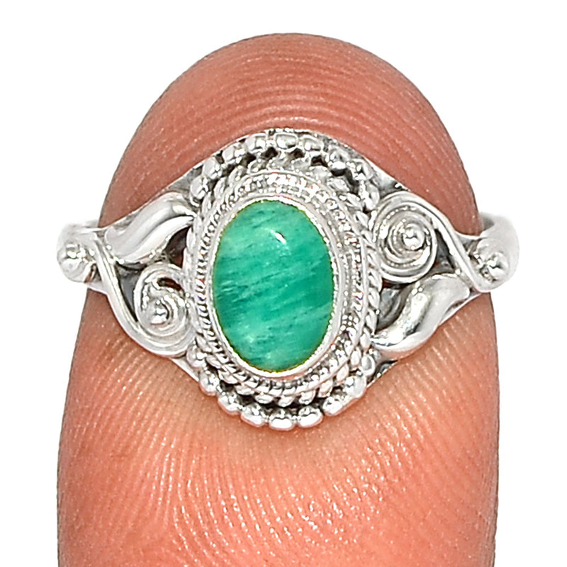 Small Filigree - Amazonite Ring - AMZR852