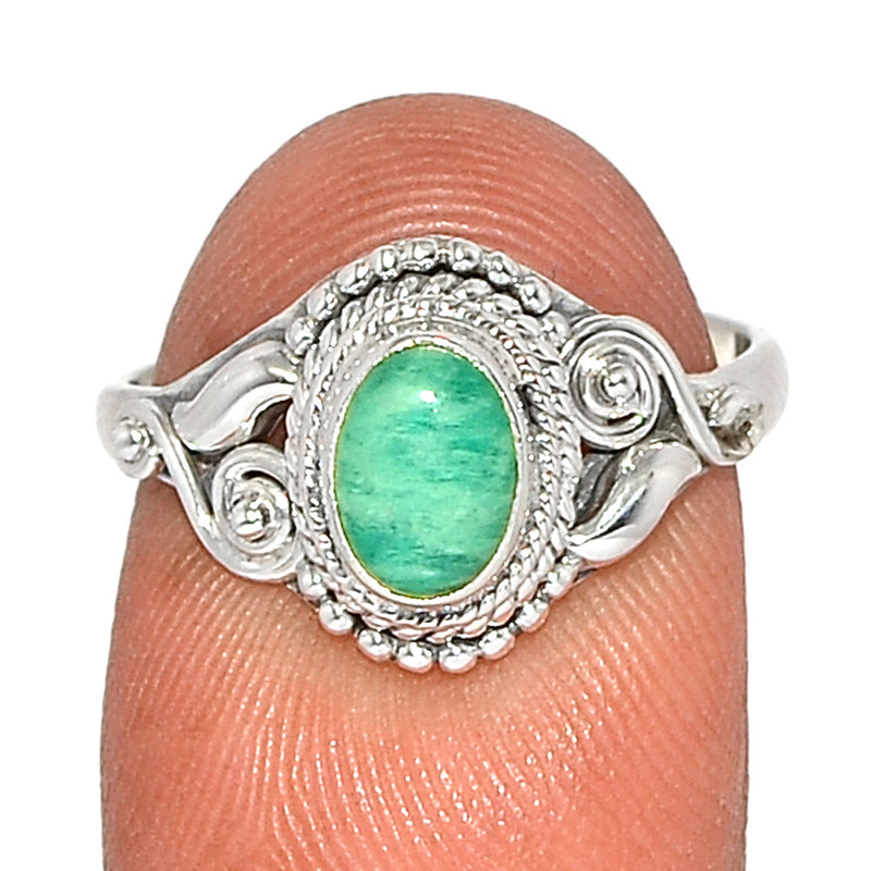 Small Filigree - Amazonite Ring - AMZR854