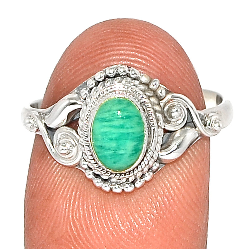 Small Filigree - Amazonite Ring - AMZR855