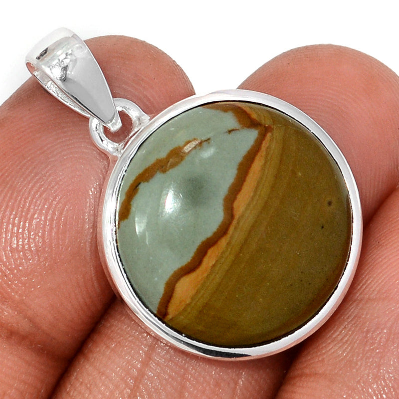 1.2" Rocky Butte Picture Jasper Pendants - APJP189