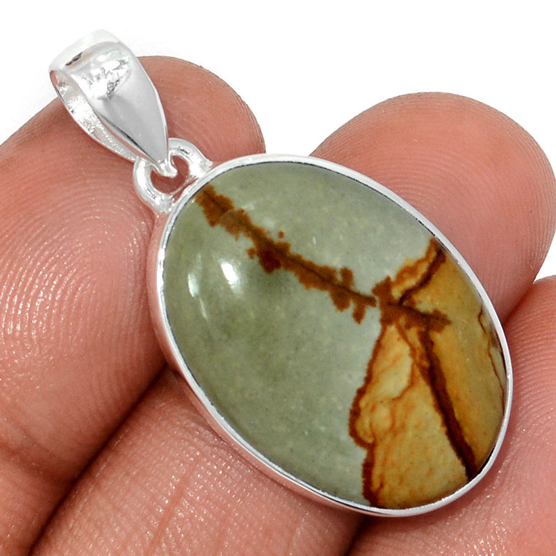 1.5" Rocky Butte Picture Jasper Pendants - APJP193