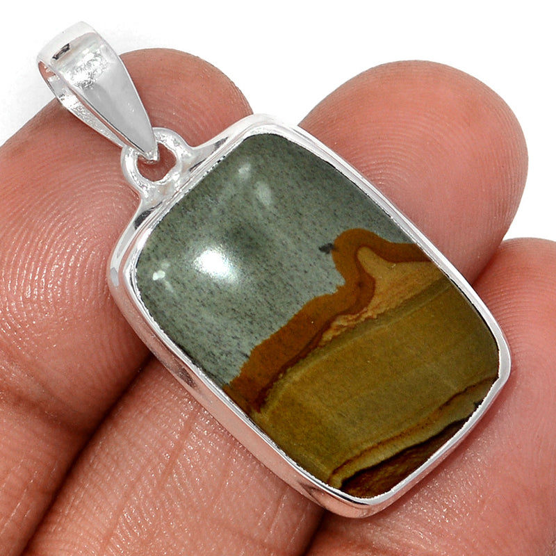 1.5" Rocky Butte Picture Jasper Pendants - APJP195