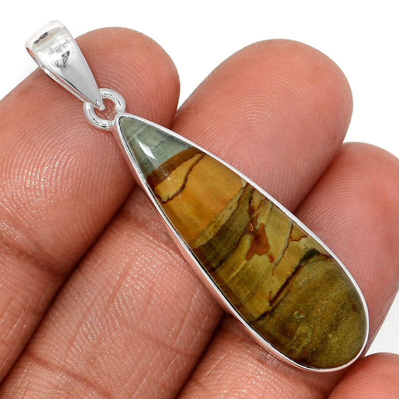 1.8" Rocky Butte Picture Jasper Pendants - APJP202