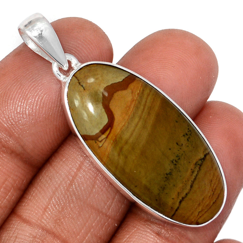 1.8" Rocky Butte Picture Jasper Pendants - APJP204