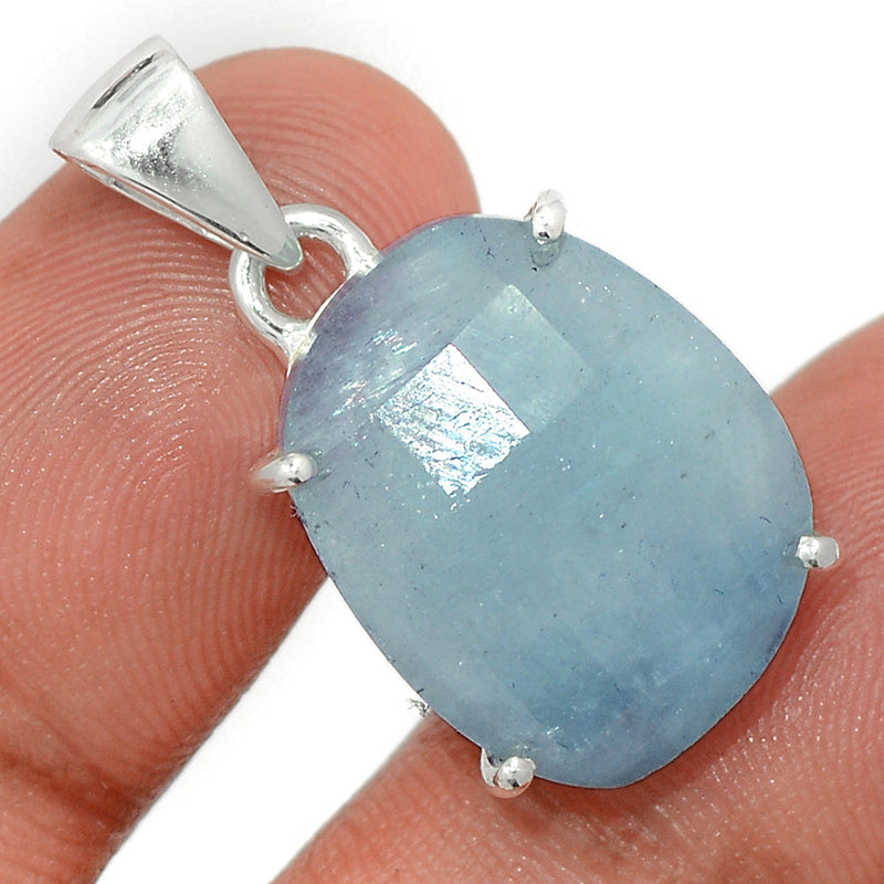 1.2" Claw - Aquamarine Faceted Pendants - AQFP1465