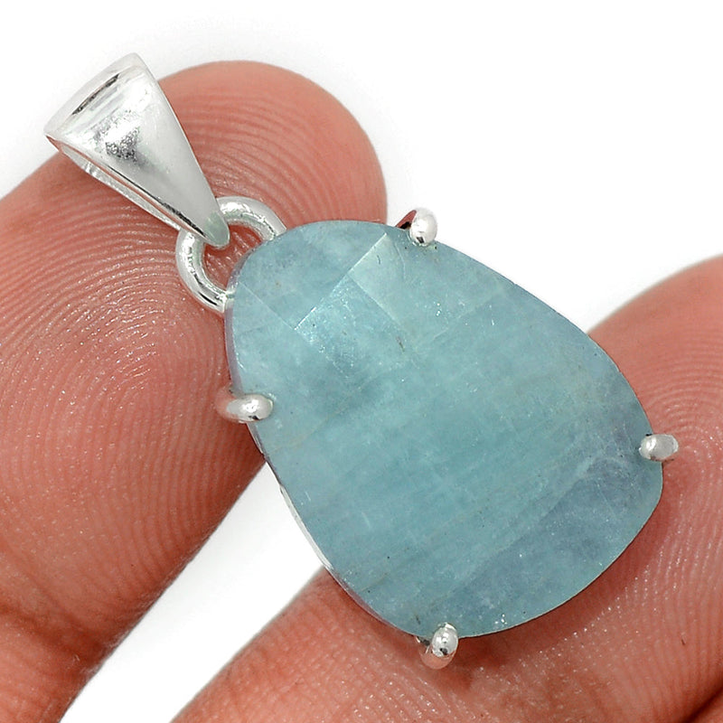 1.2" Claw - Aquamarine Faceted Pendants - AQFP1466