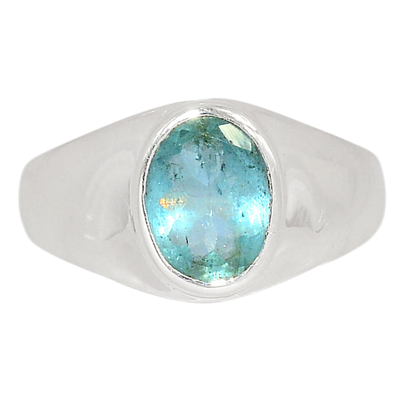 Solid - Aquamarine Faceted Ring - AQFR2044