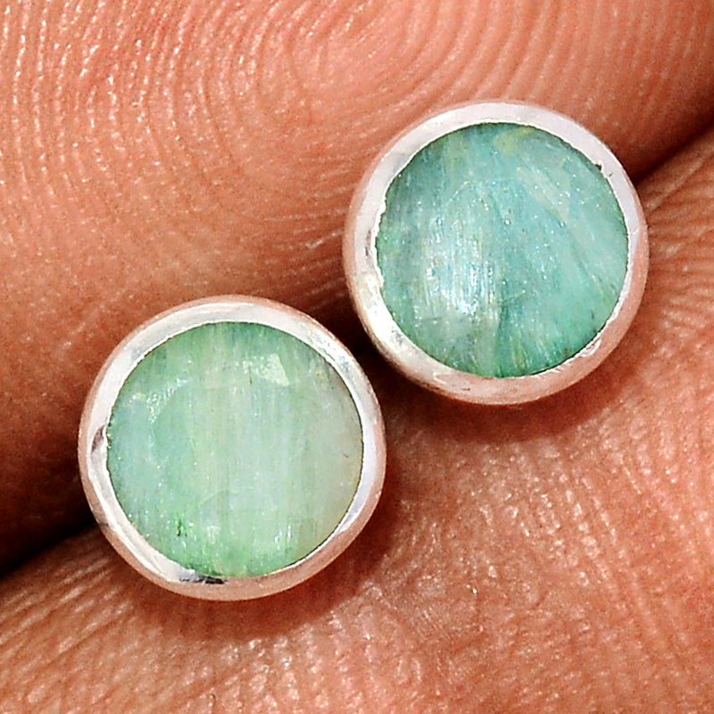 Aquamarine Faceted Studs - AQFS107