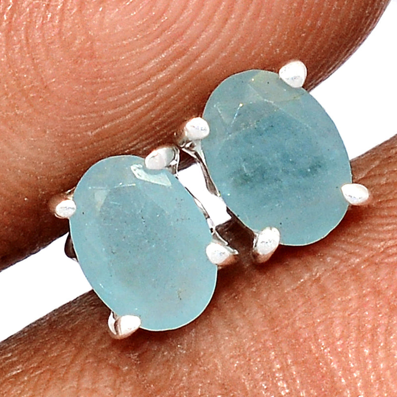 Claw - Aquamarine Faceted Studs - AQFS108