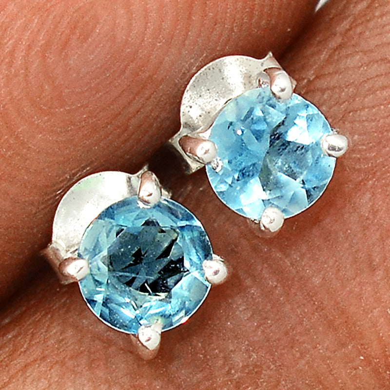 Claw - Aquamarine Faceted Studs - AQFS88