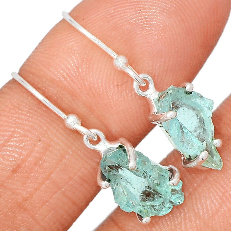 1.1" Claw - Aquamarine Rough Earrings - AQRE466