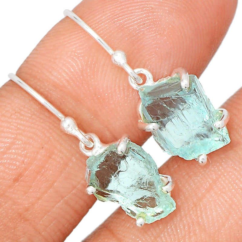 1.1" Claw - Aquamarine Rough Earrings - AQRE468