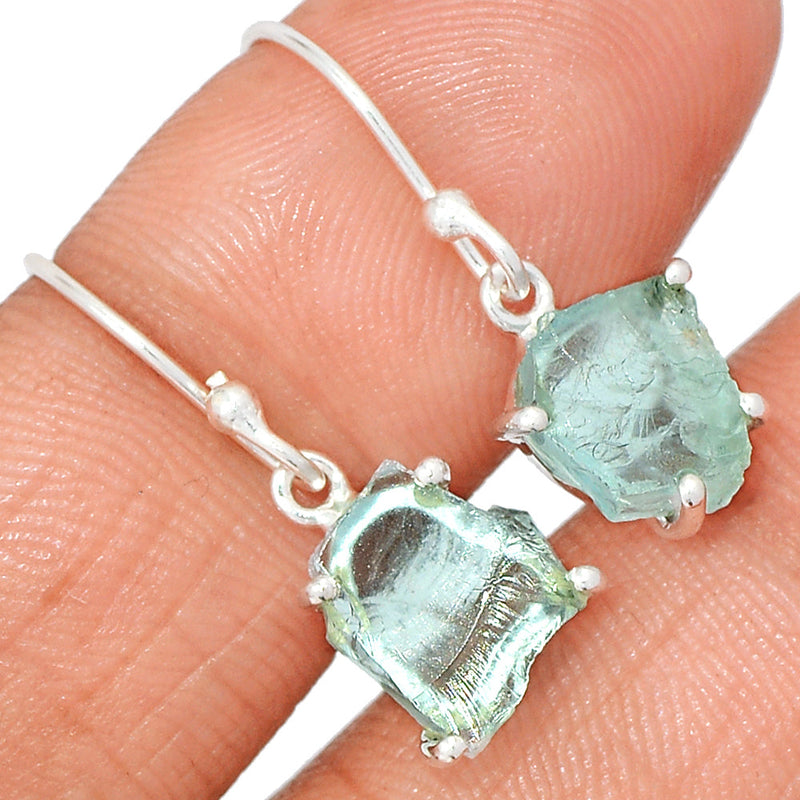 1" Claw - Aquamarine Rough Earrings - AQRE479