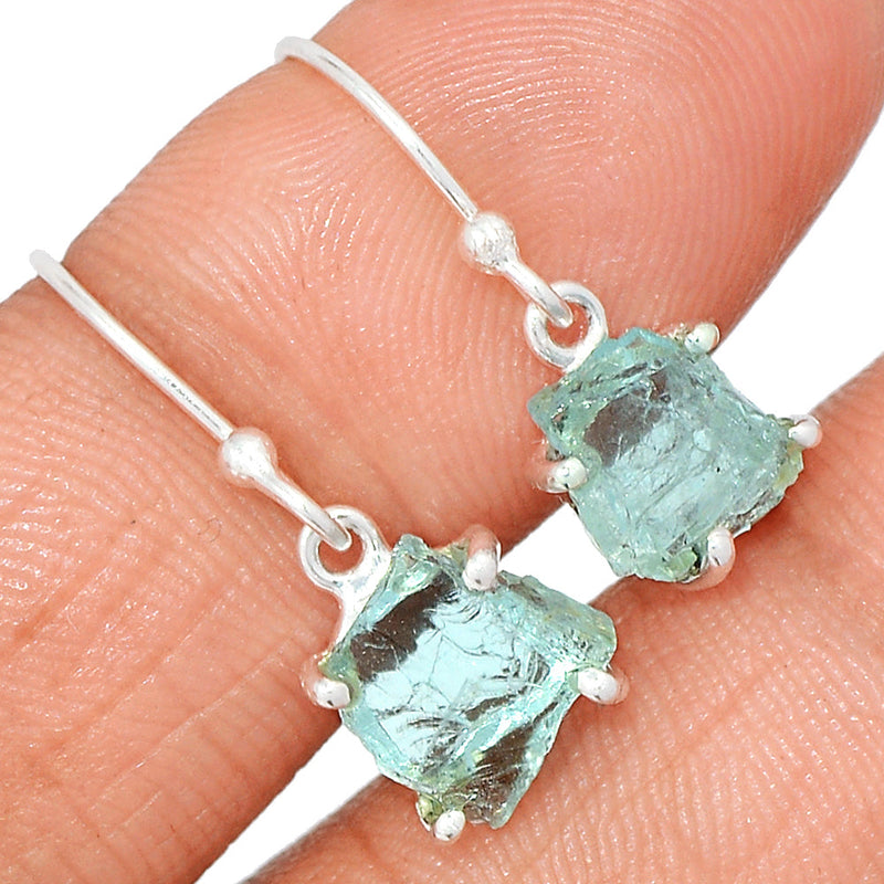 1" Claw - Aquamarine Rough Earrings - AQRE480