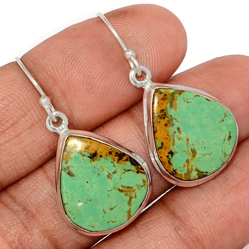 1.5" Number 8 Mine Turquoise Earrings - ATQE14