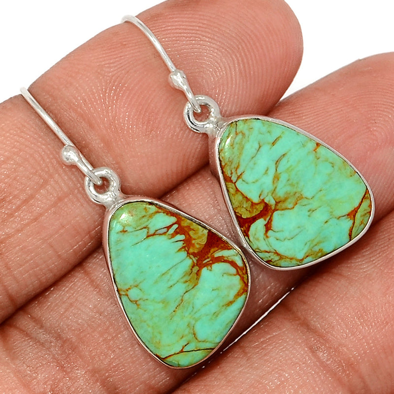 1.5" Number 8 Mine Turquoise Earrings - ATQE16