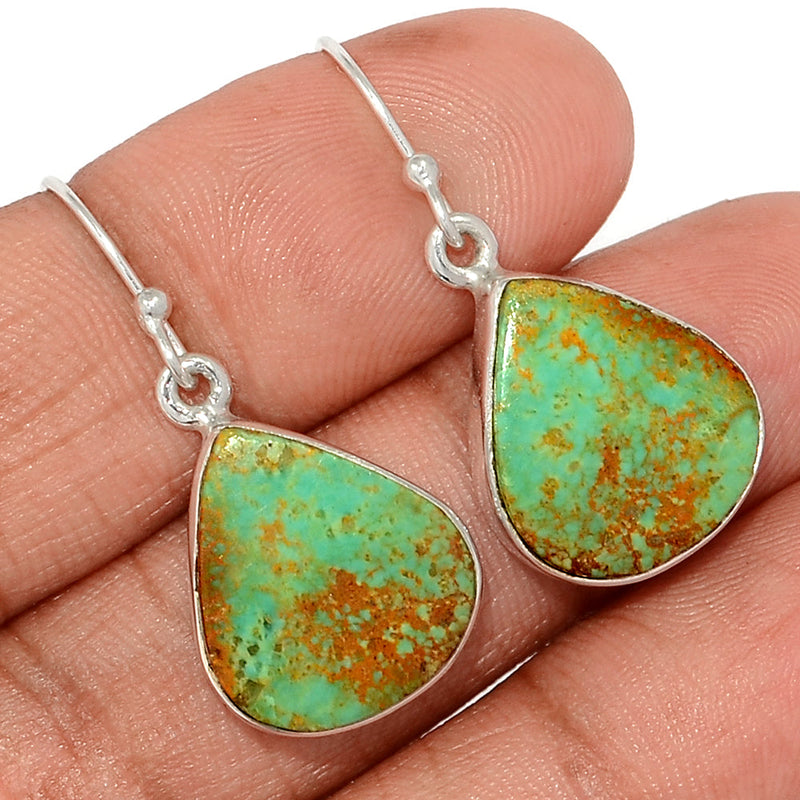 1.3" Number 8 Mine Turquoise Earrings - ATQE7