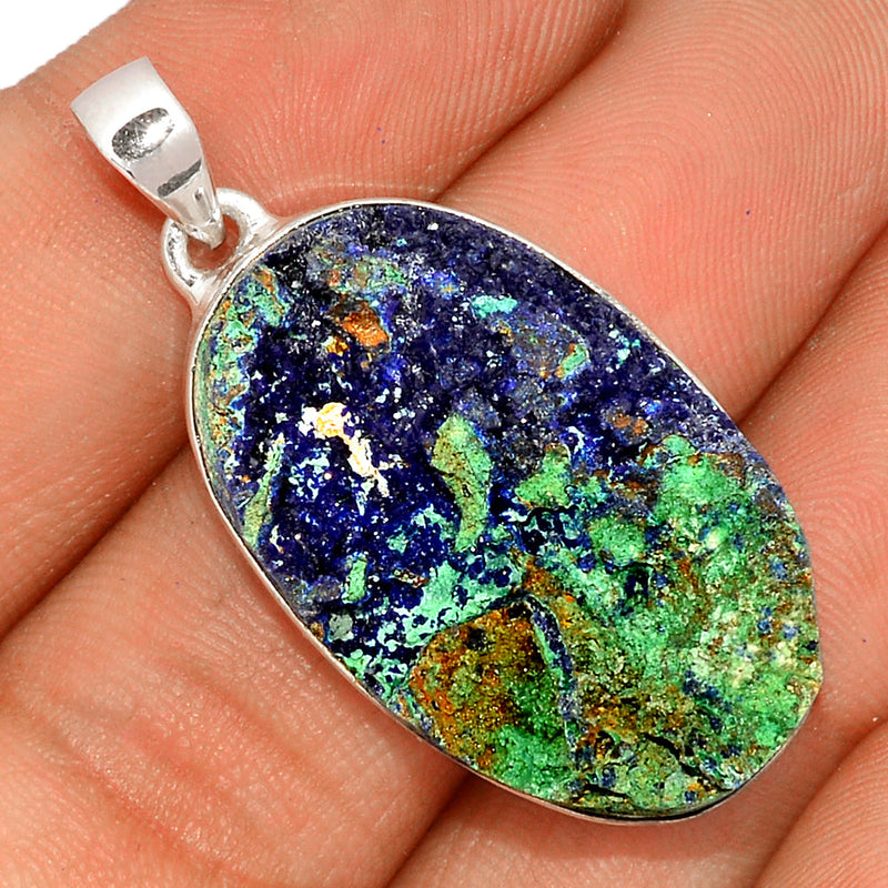 1.7" Azurite Druzy Pendants - AZDP406