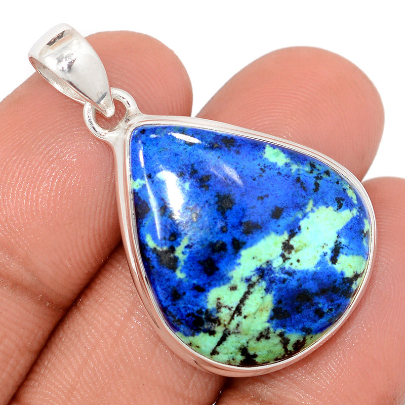 1.5" Azurite In Malachite Pendants - AZUP804