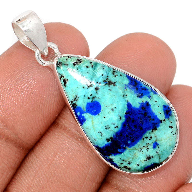 1.6" Azurite In Malachite Pendants - AZUP807