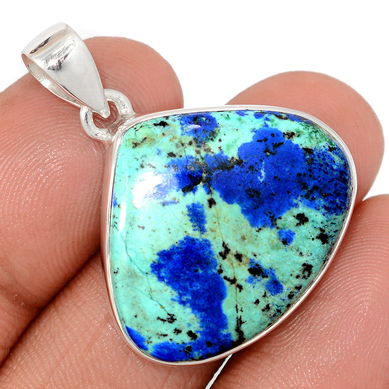 1.3" Azurite In Malachite Pendants - AZUP820