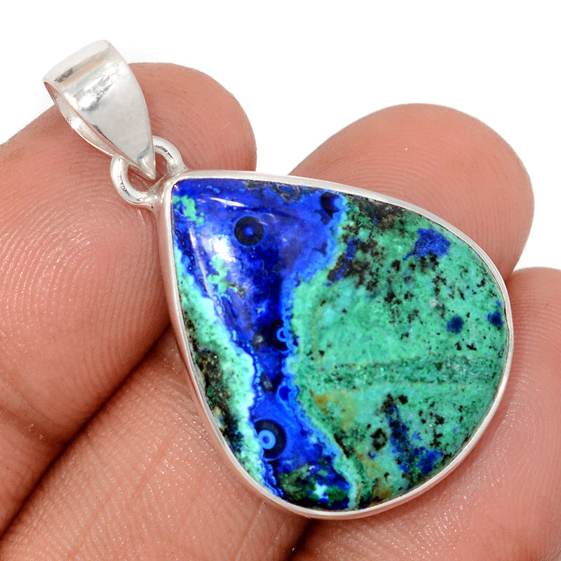 1.5" Azurite In Malachite Pendants - AZUP828