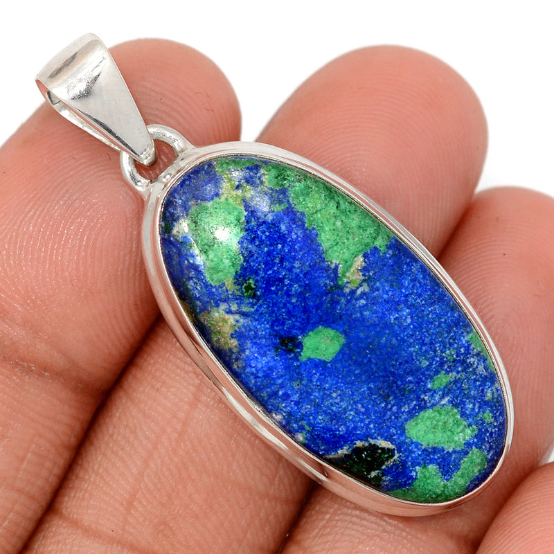 1.8" Azurite In Malachite Pendants - AZUP842