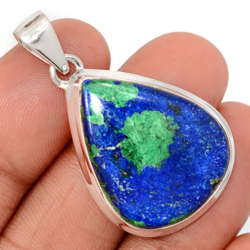 1.6" Azurite In Malachite Pendants - AZUP846